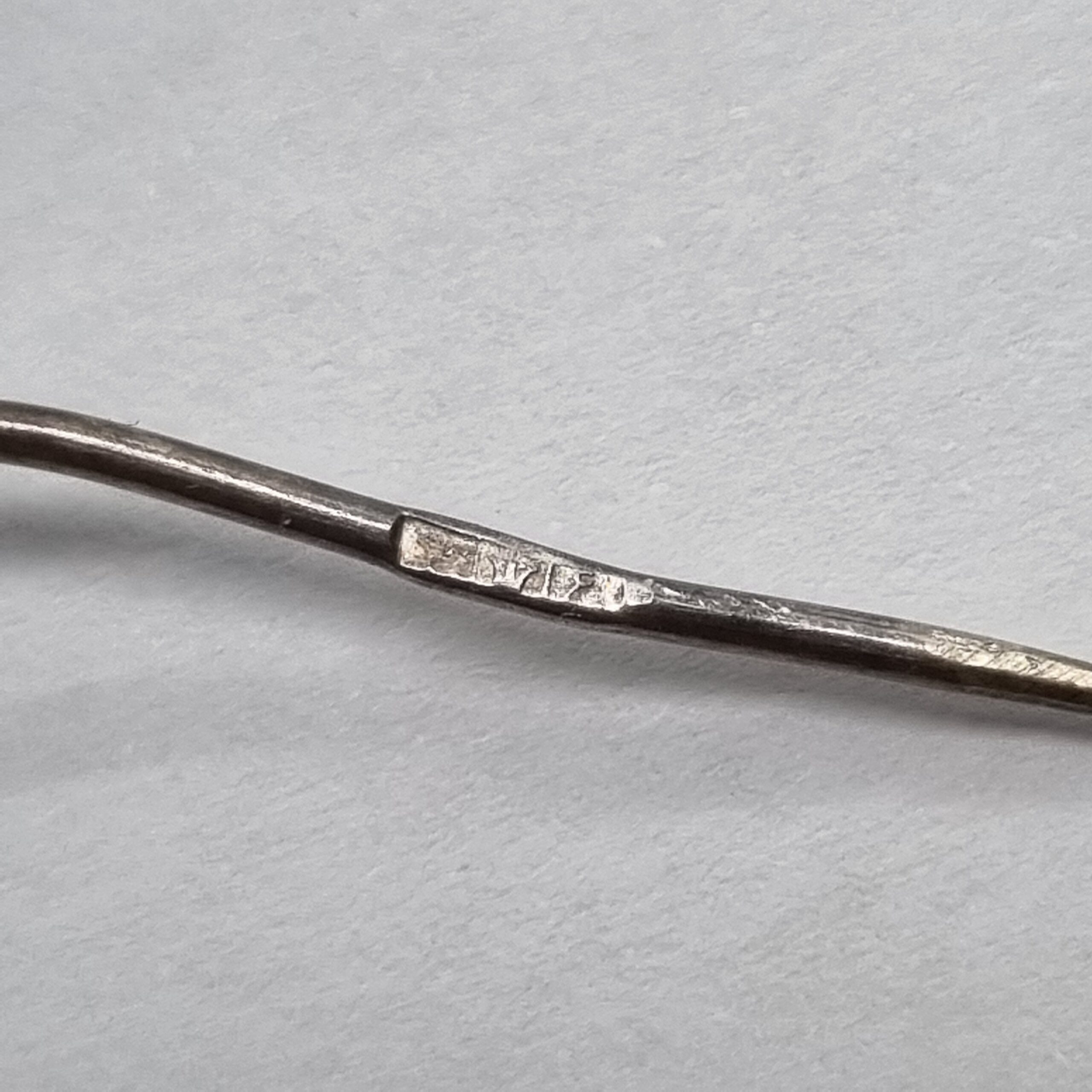 Vintage Egyptian Revival Hieroglyphics Cartouche Silver Brooch