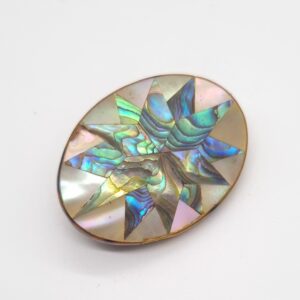 Antique Victorian Abalone on Tortoiseshell Star Brooch