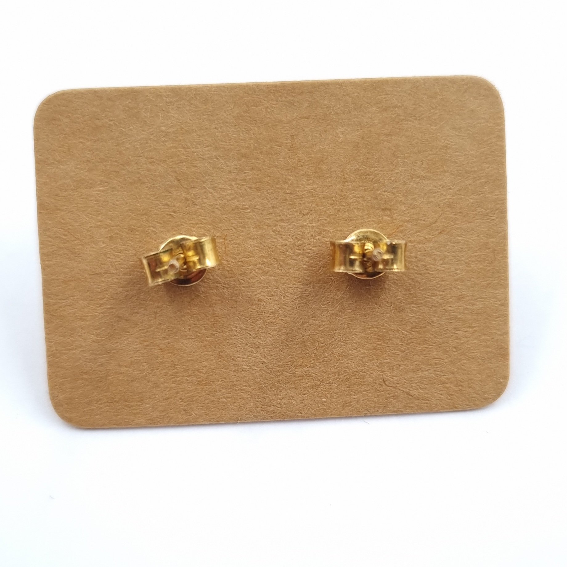 Carved Coral 9ct Gold Stud Earrings