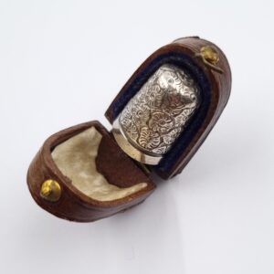 Antique Leather Thimble Case