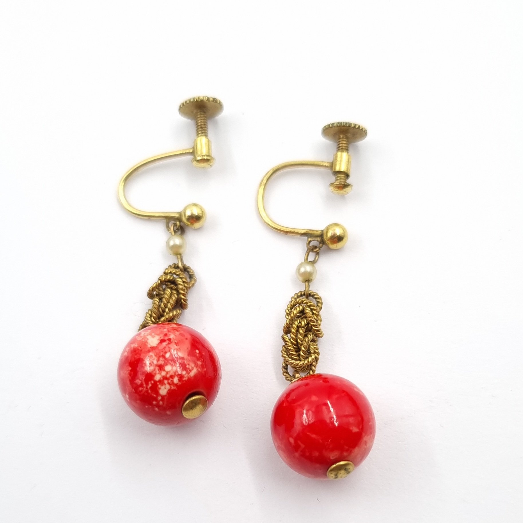 Rolled Gold Antique Earrings