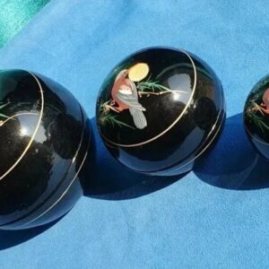 Round Lacquered Nesting Boxes