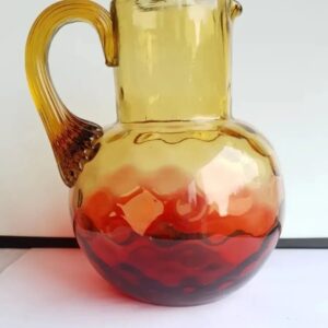Amberina Coinspot Jug Ruby Art Glass