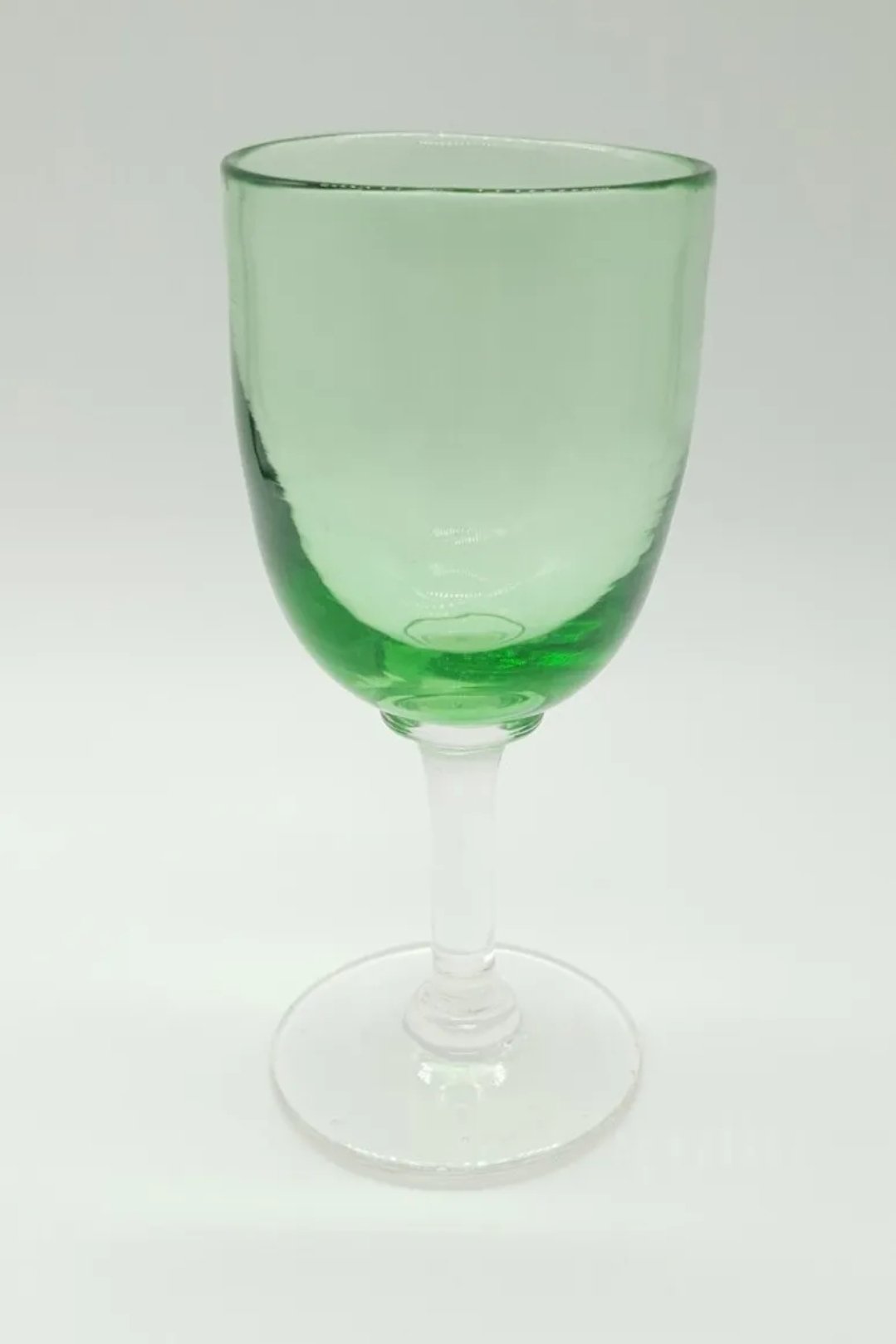 Antique Green Wine Glass