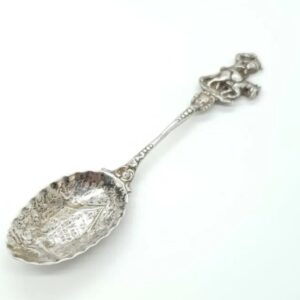 Antique Repousse Silver Spoon
