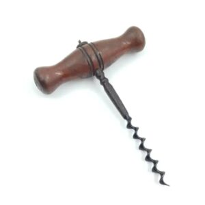 Antique Corkscrew Wooden Turned Handle