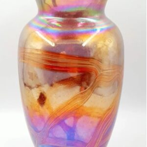 Iridescent Art Glass Vase Loetz Style