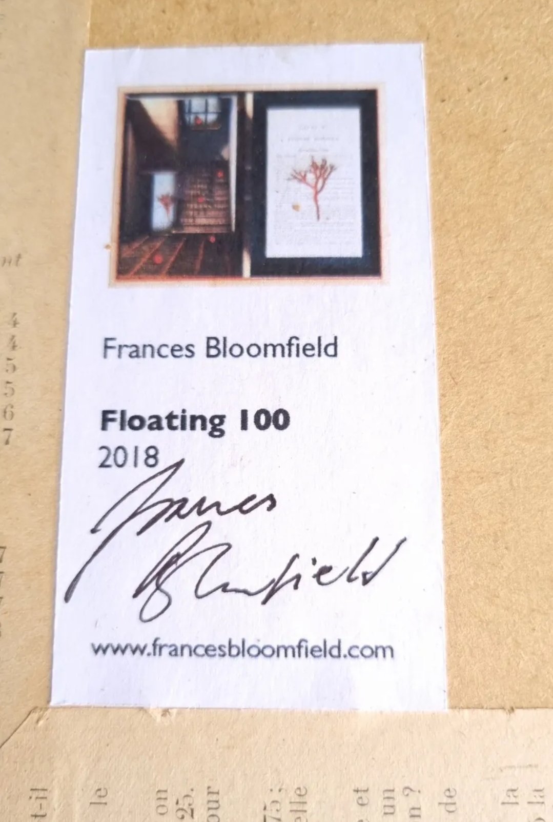 Frances Bloomfield Collage Floating 100 Shadow Box. Mixed Media 3d Collage 2018 Shadow Box - Image 3