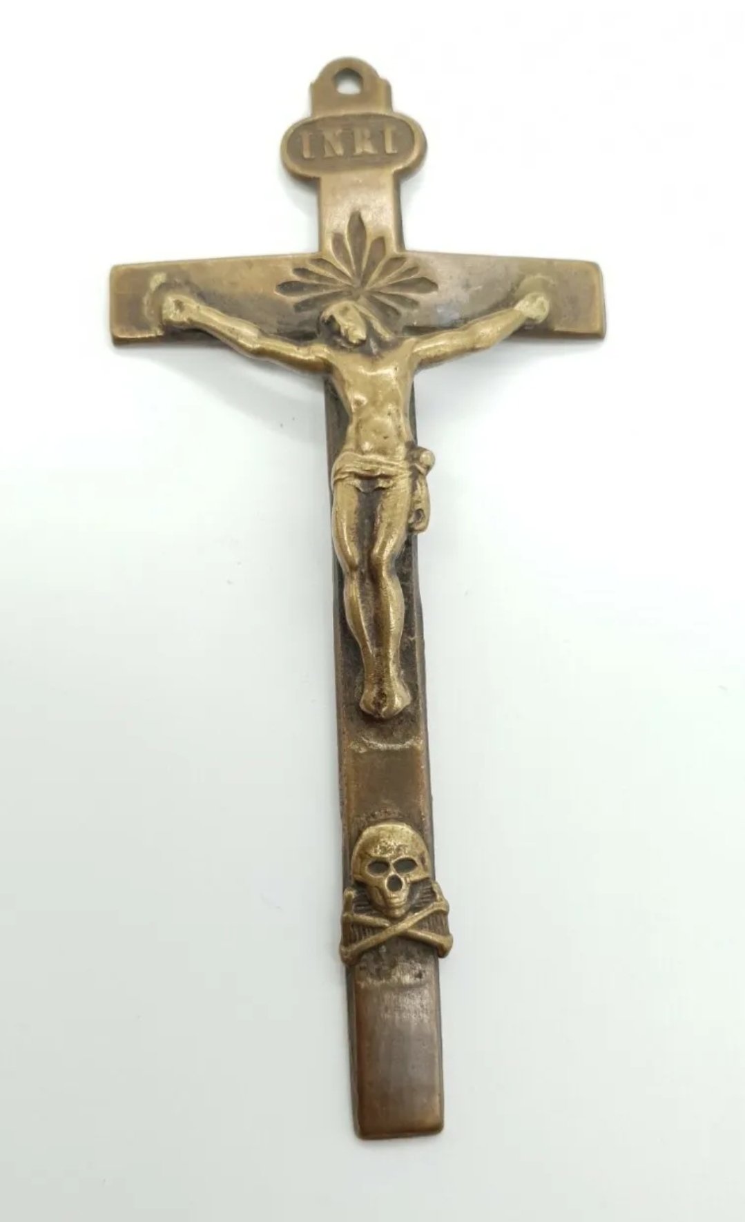 Antique Brass Pectoral Cross