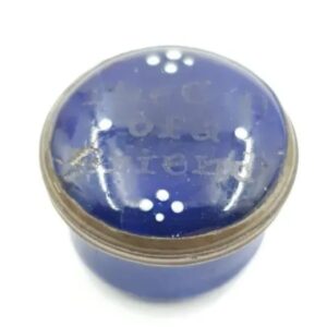 Miniature Antique Enamel Pill Box