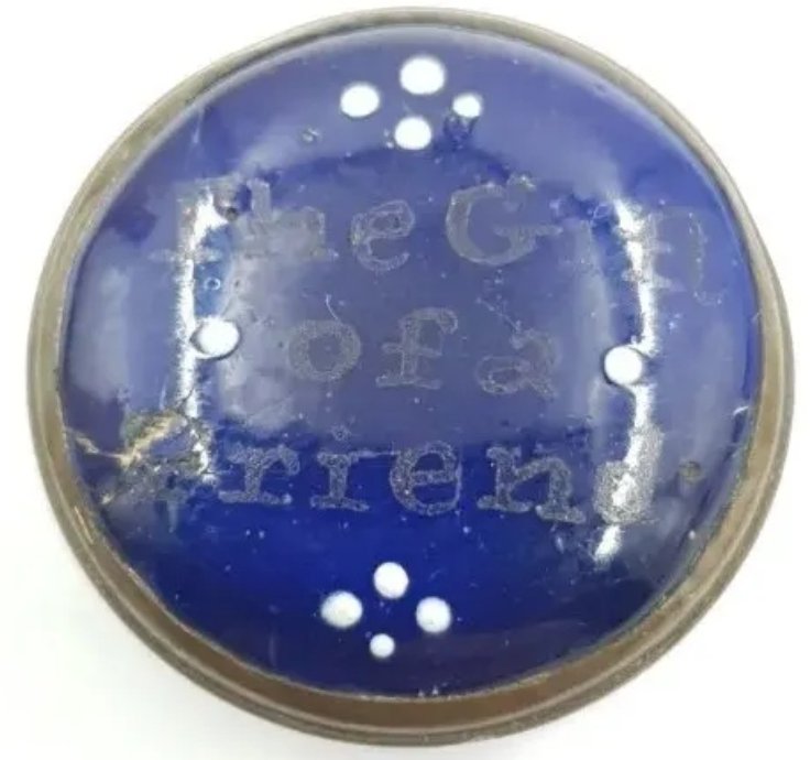Miniature Antique Enamel Pill Box