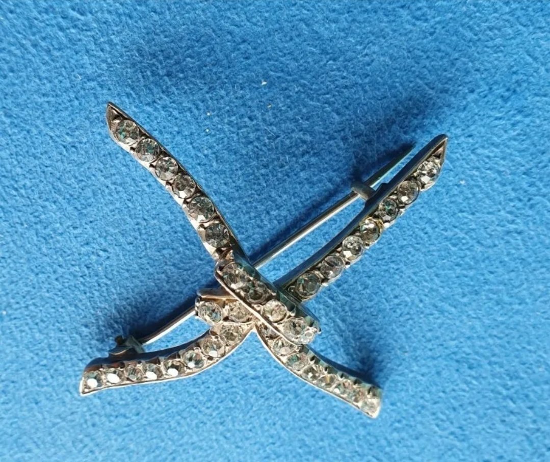 Antique Victorian Silver & Paste Brooch - Image 3