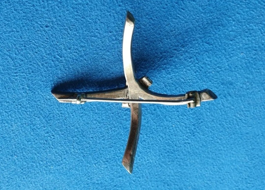 Antique Victorian Silver & Paste Brooch - Image 2