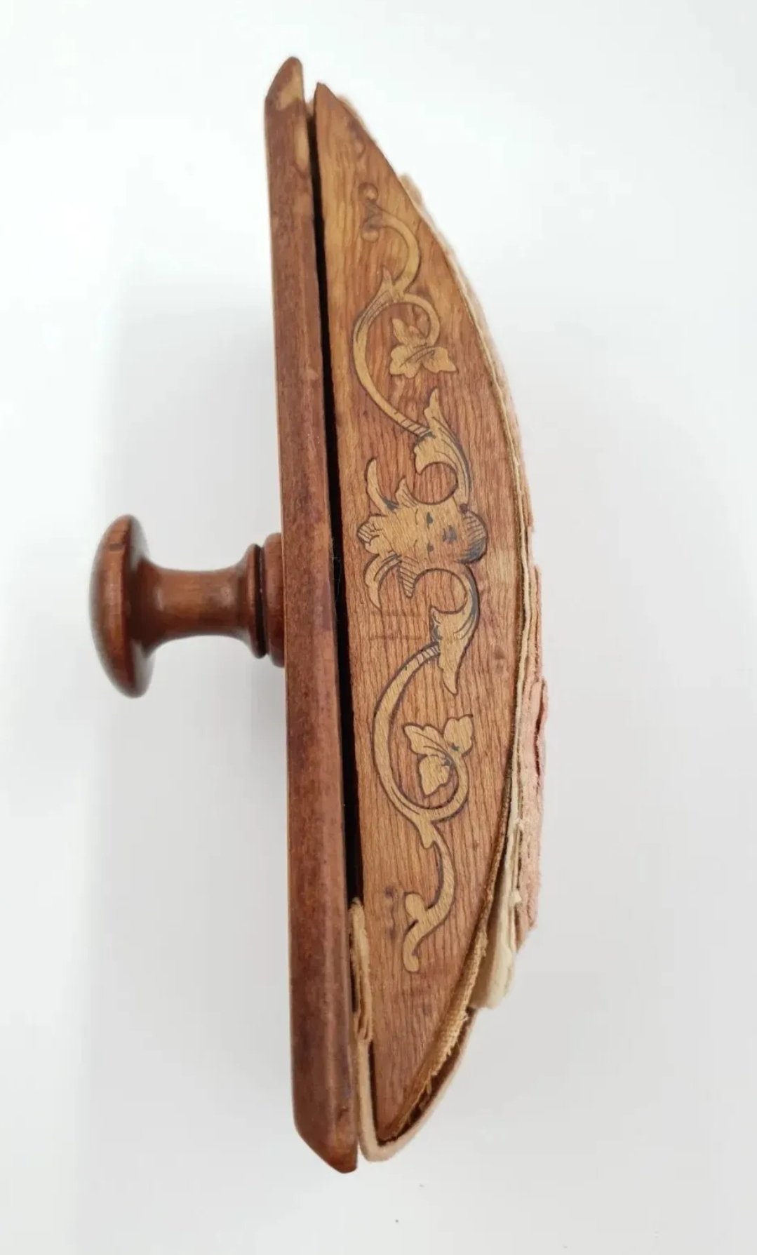 Antique Wooden Ink Blotter - Penwork Nymphs or Fairies - Image 3