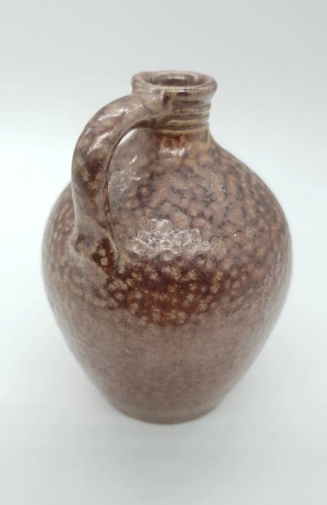 Hoganas Salt Glaze Bottle.  Vintage Swedish Stoneware Flagon. - Image 2