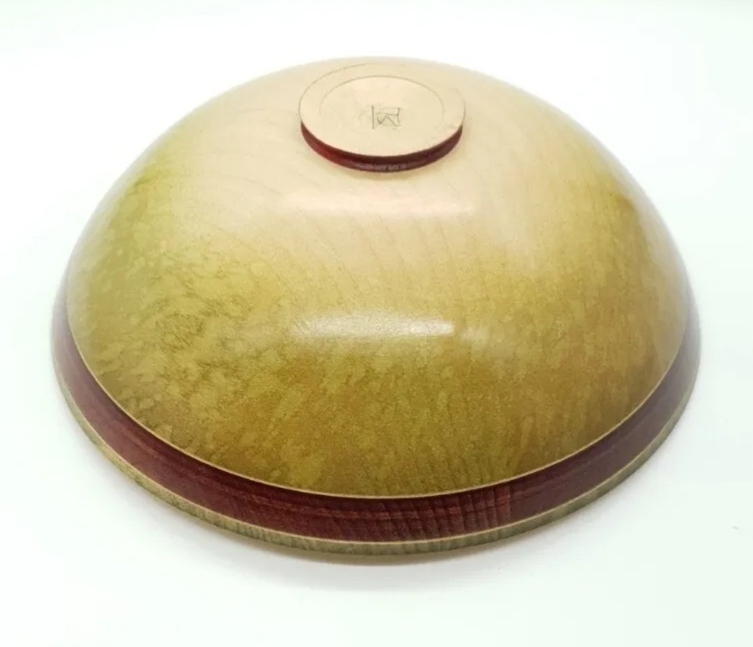 Dennis Hales Bowl Turned Sycamore Gilt - Image 3