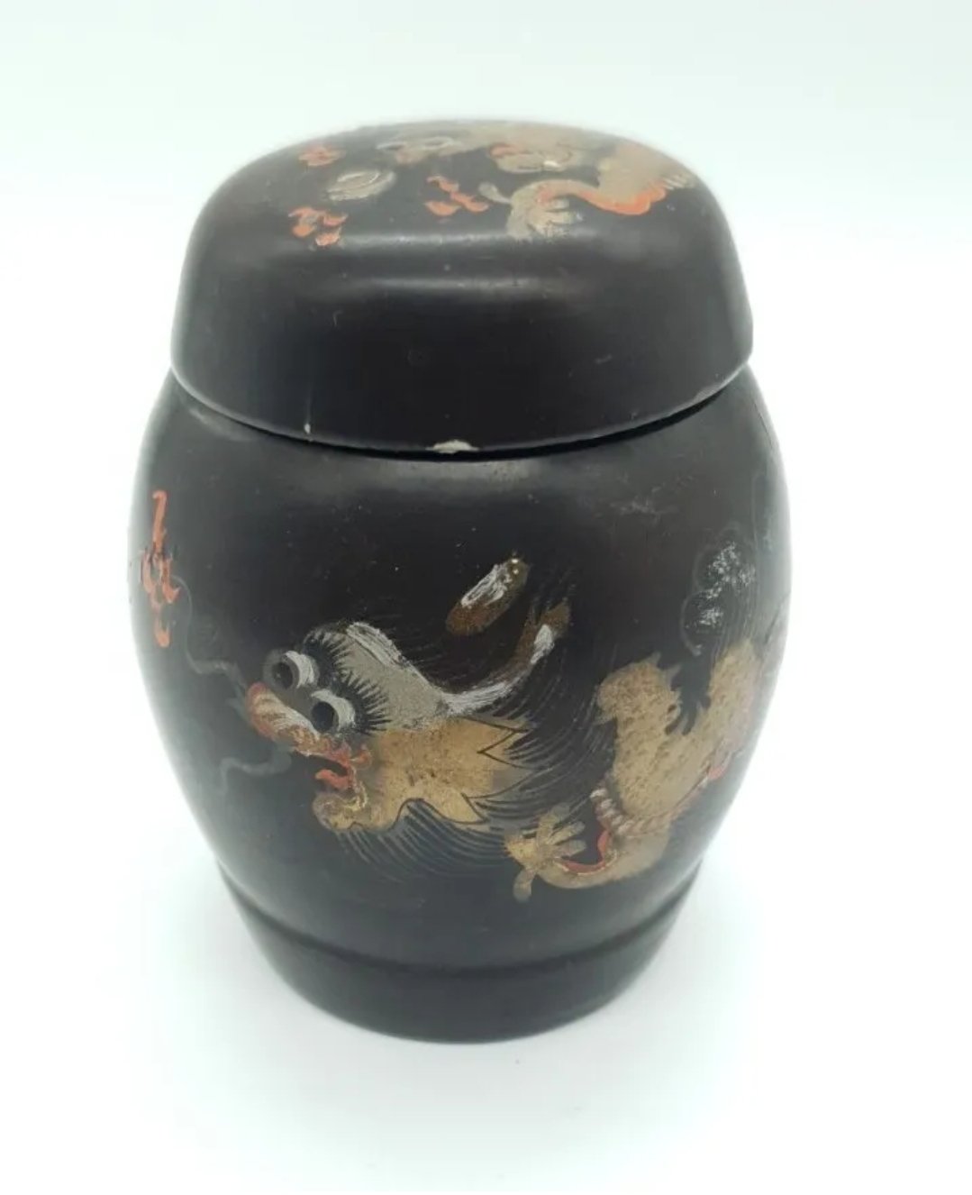 Chinese Lacquered Spice Caddy