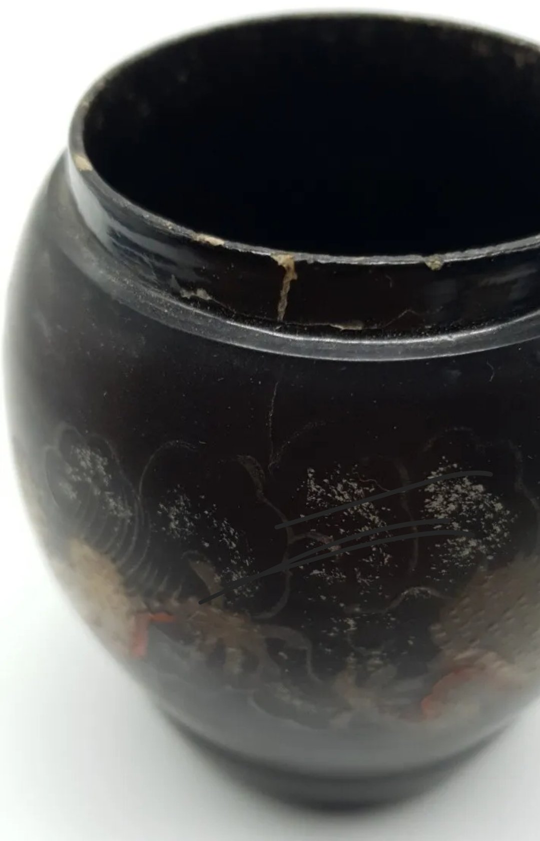 Chinese Lacquered Spice Caddy with Dragon Lid - Image 3