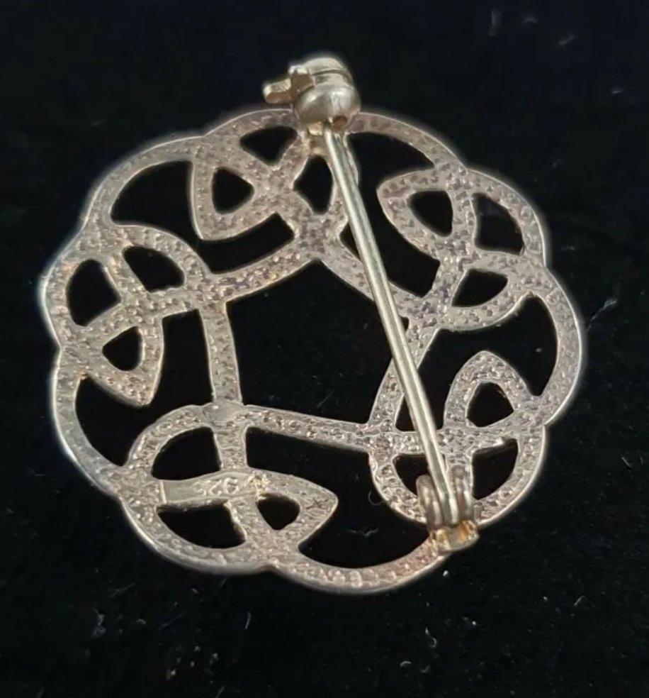 Ortak Celtic Brooch Sterling Silver Malcolm Gray Design Vintage Boxed Scotland - Image 4