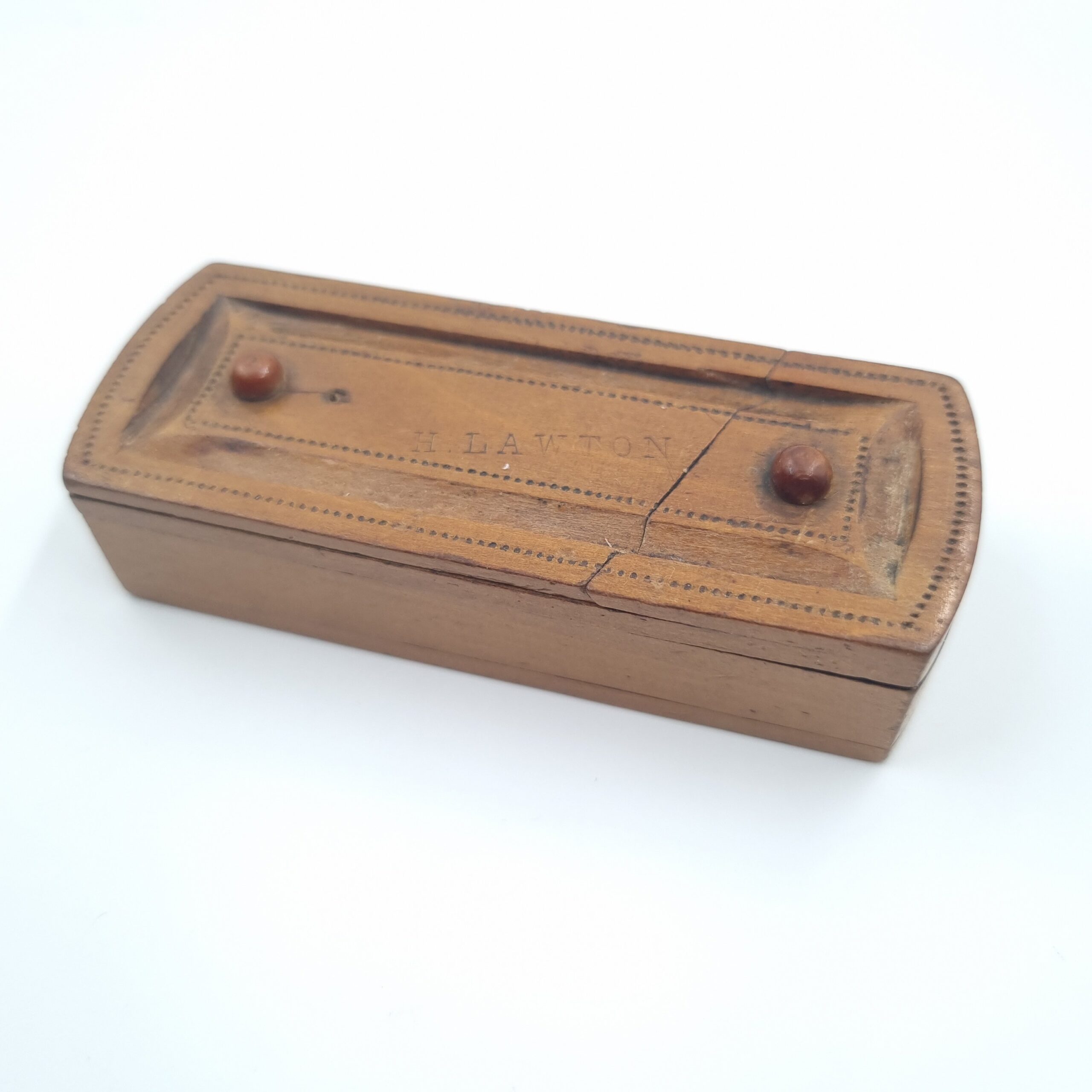 Antique Puzzle Box Vesta Wooden Match Case WWi era - Image 2