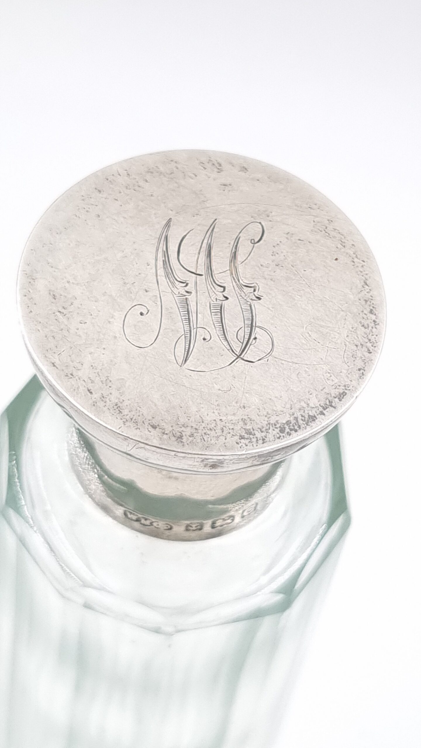 Silver Topped Vanity Bottle Art Deco Era - Image 2