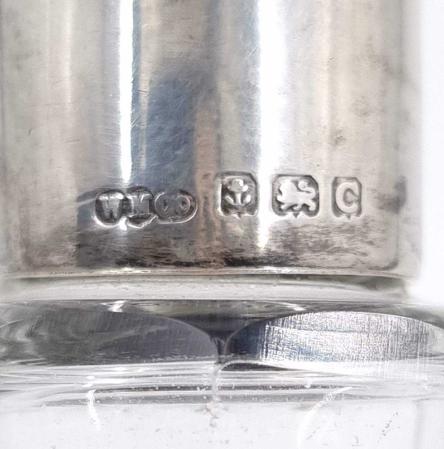 Silver Topped Vanity Bottle Art Deco Era - Image 3
