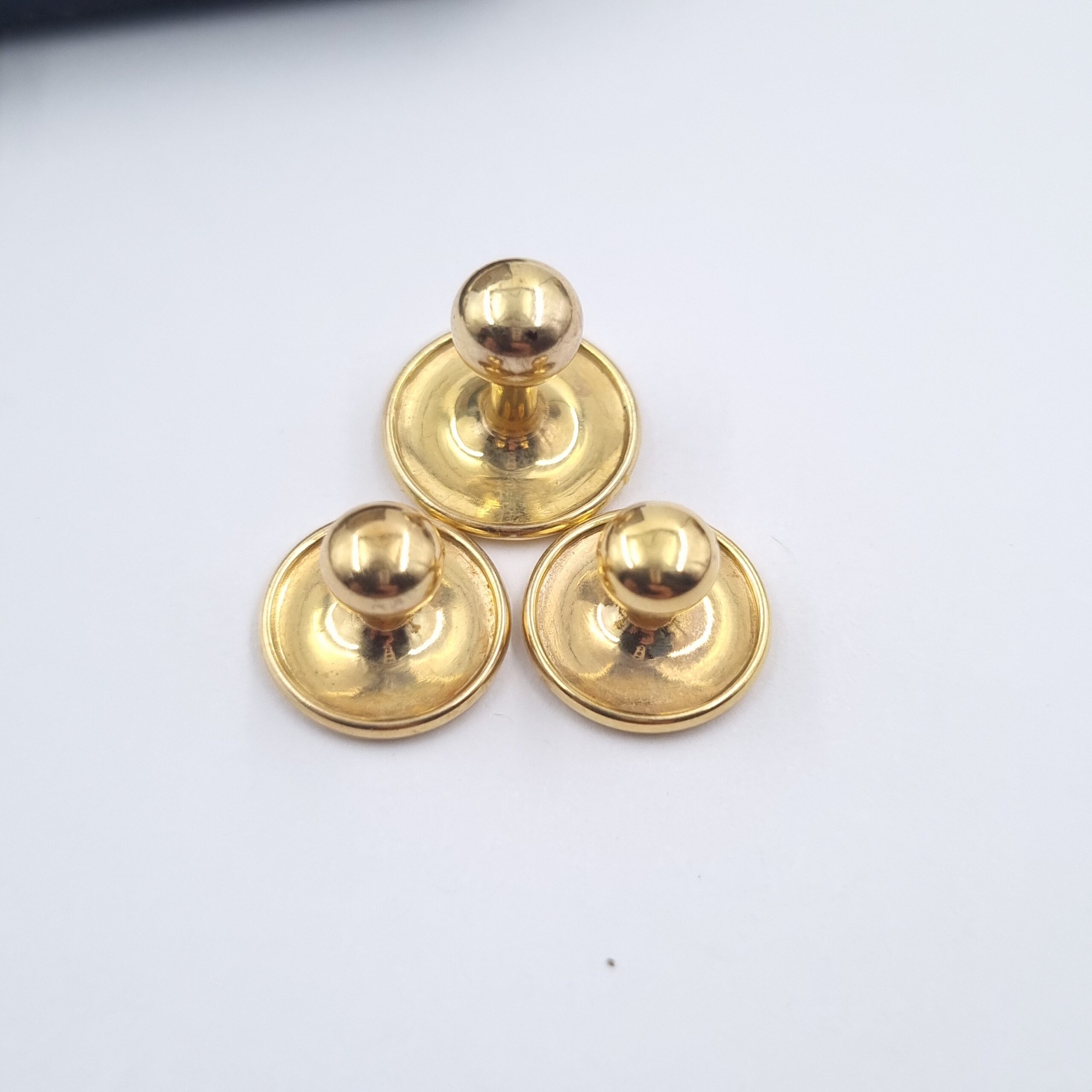 Vintage Rolled Gold Cufflinks & Stud Set in original box - Image 3