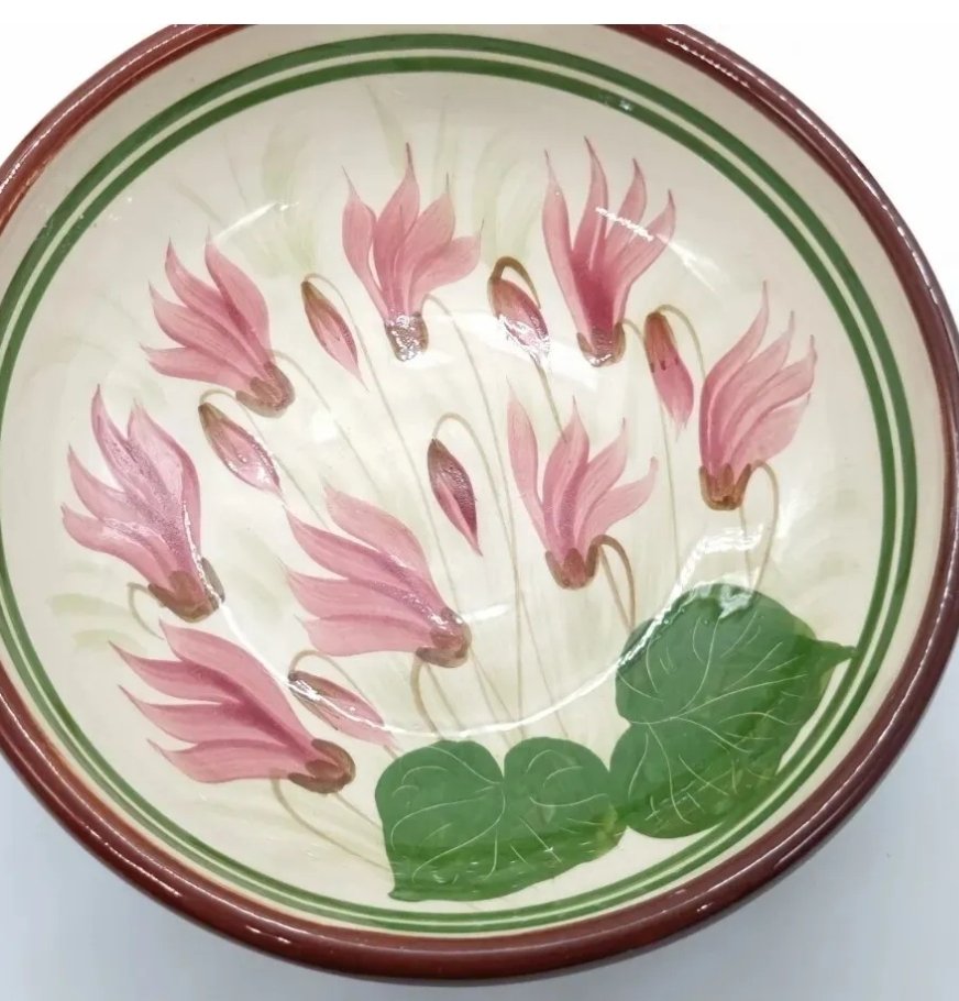Cyclamen Pottery Bowl