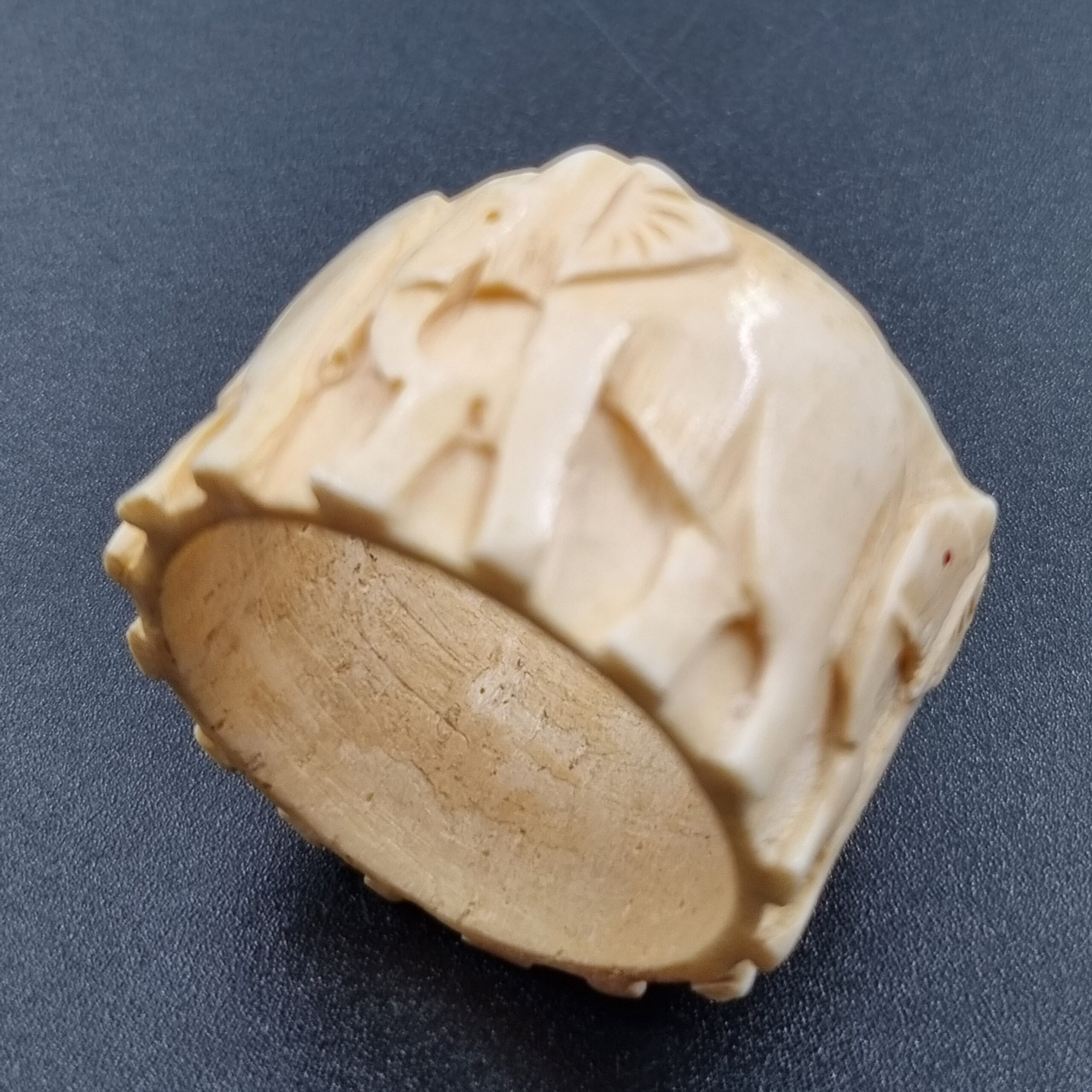 Carved Elephant Napkin Ring
