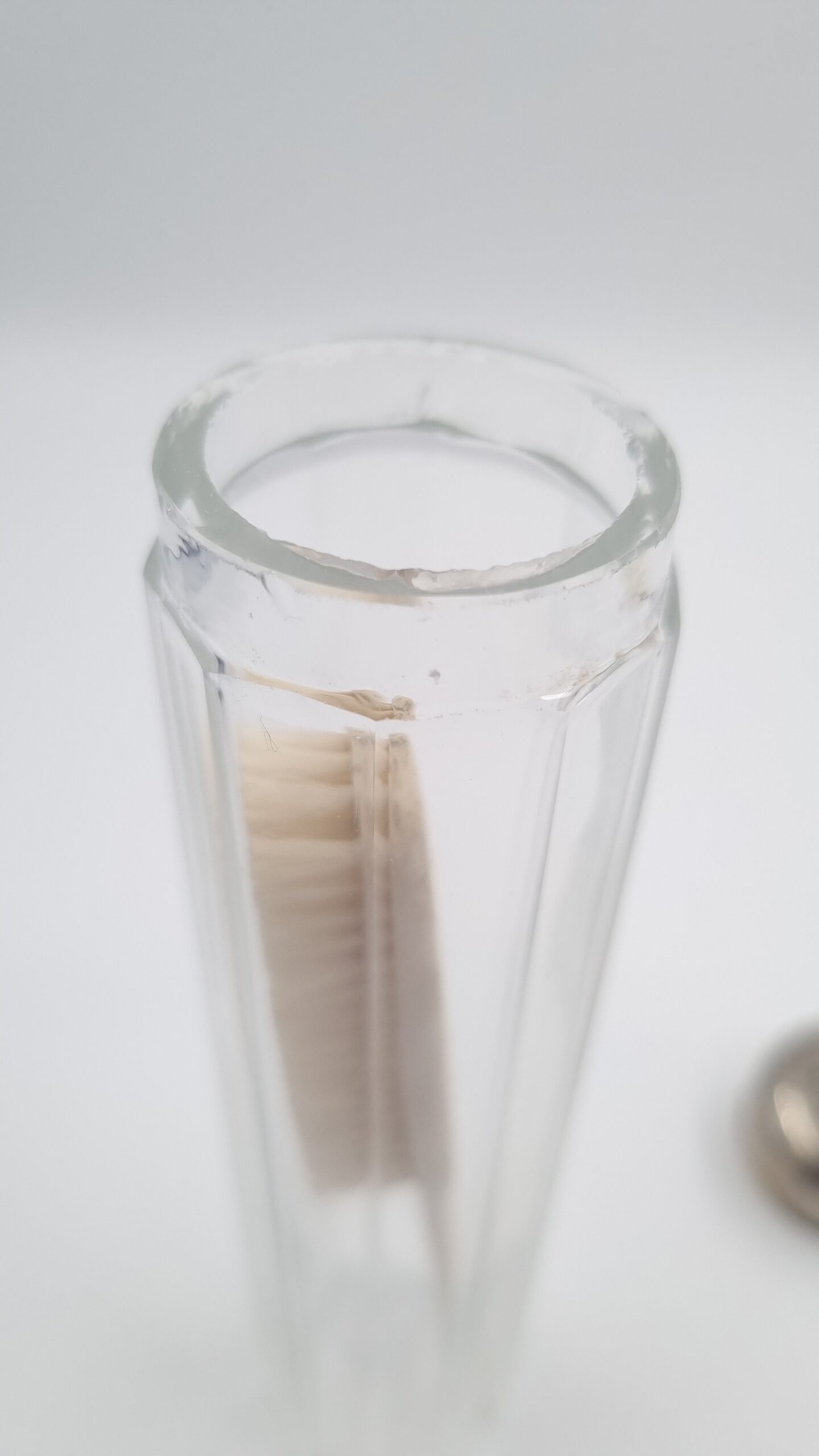 Antique Bone Toothbrush in Glass Bottle c1900 - Image 3
