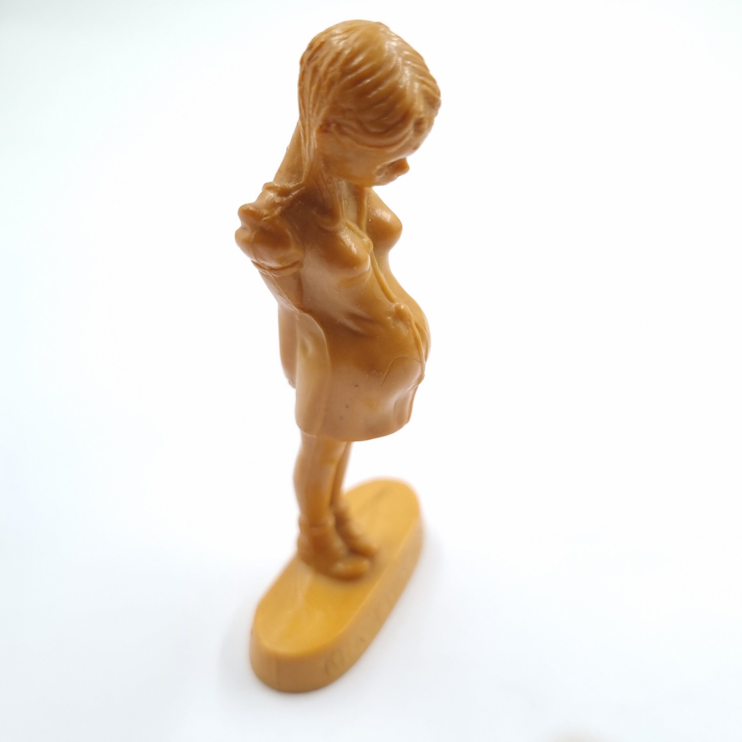 WW2 Celluloid “Kilroy was here” Statue depicting pregnant french girl - Image 4