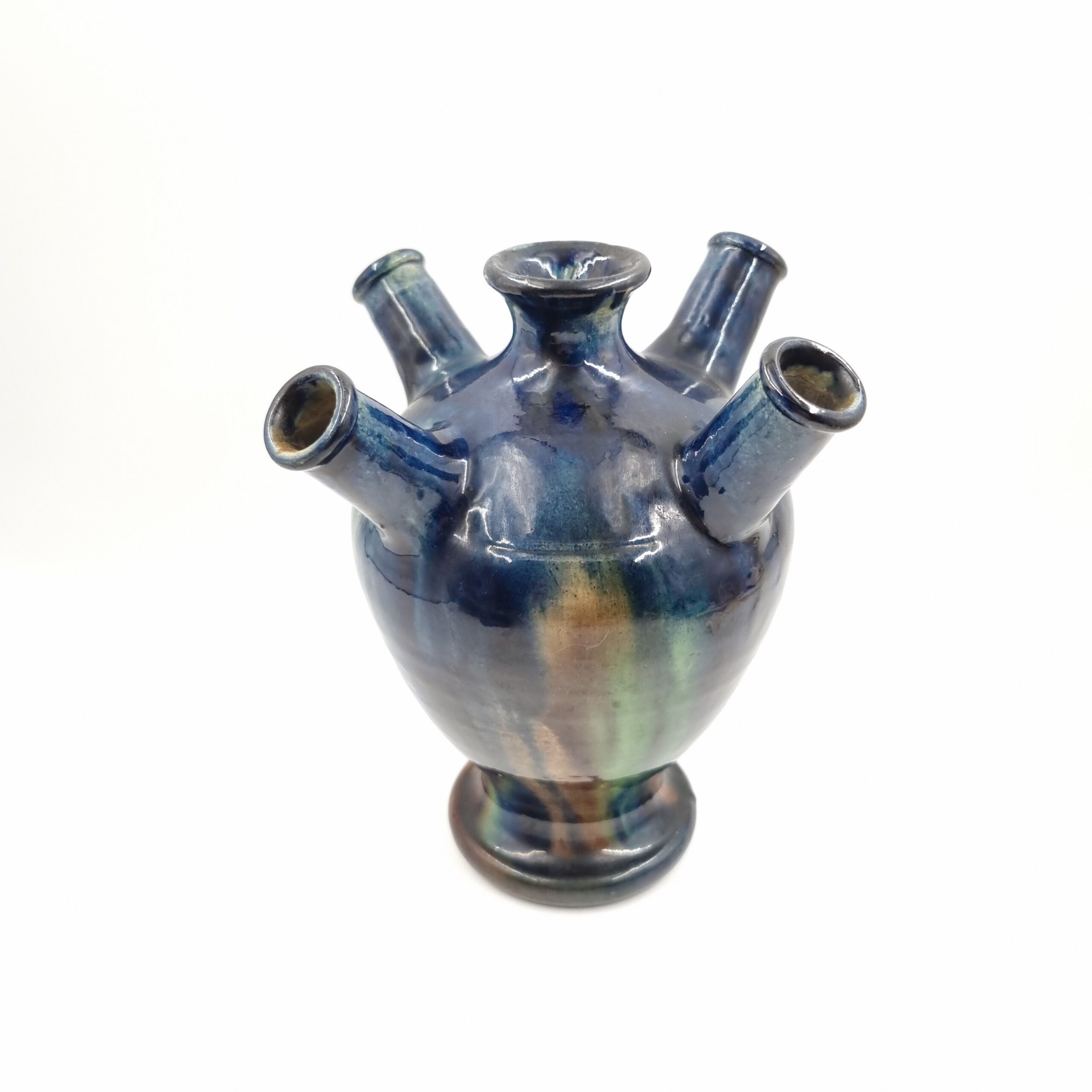 Art Nouveau Drip Glazed Flemish Pottery Tulip Vase, Belgium Arts & Craft - Image 2