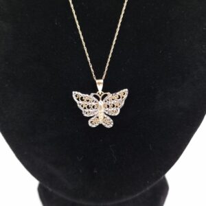 Gold Butterfly Pendant Necklace