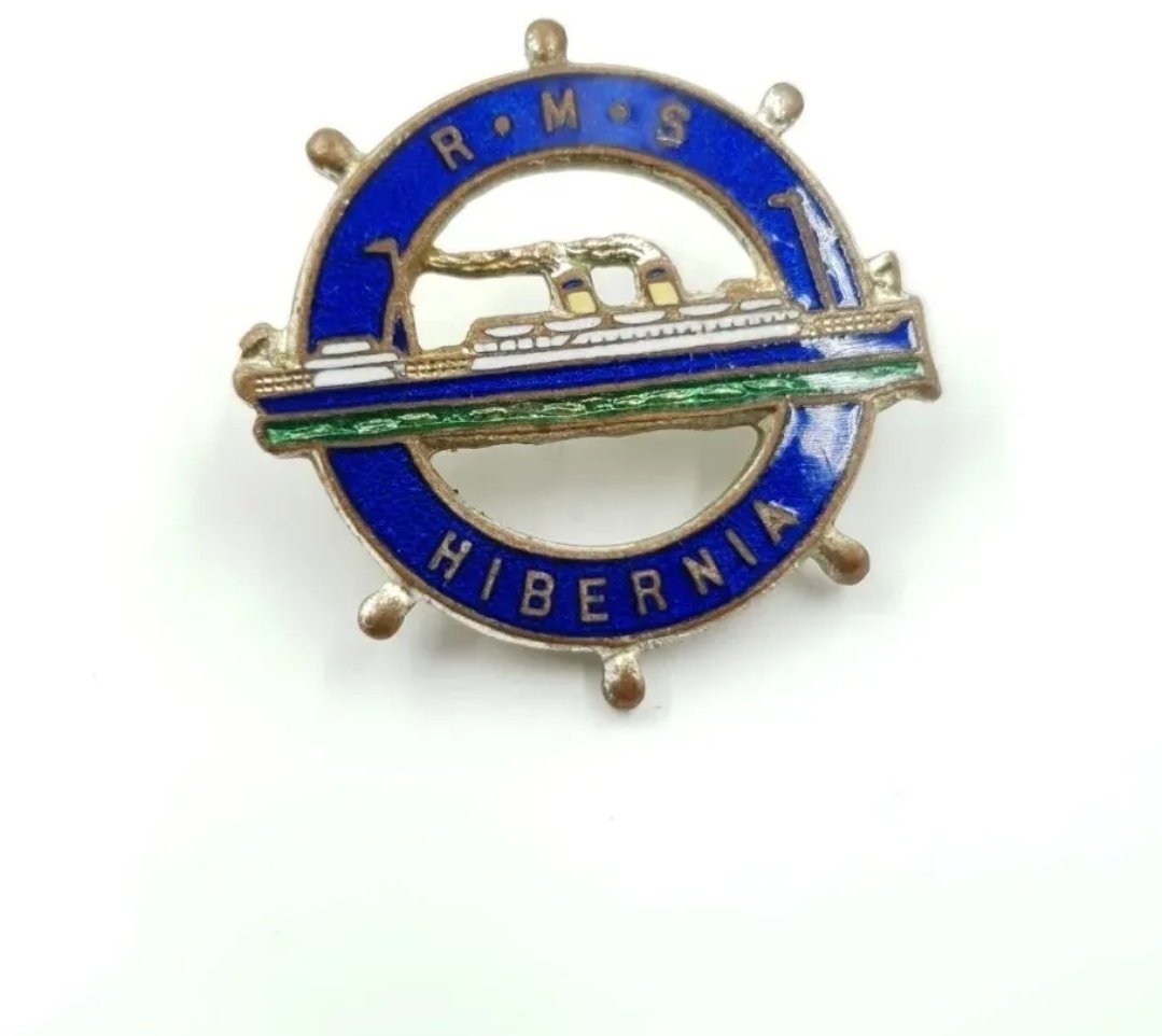RMS Hibernia Enamel Badge