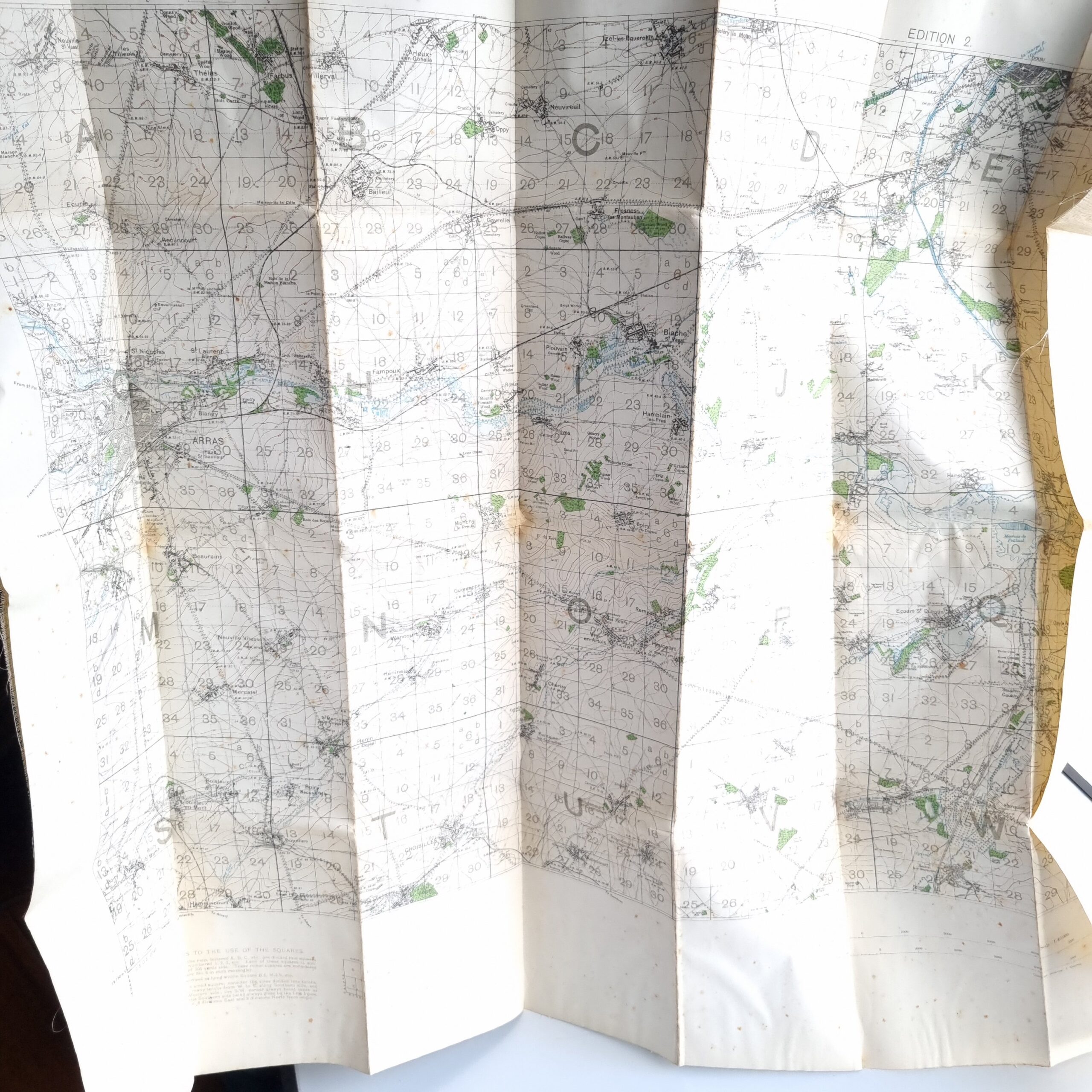 WW1 Map France Arras Sheet 51b Ordnance Survey 1917 - Image 4