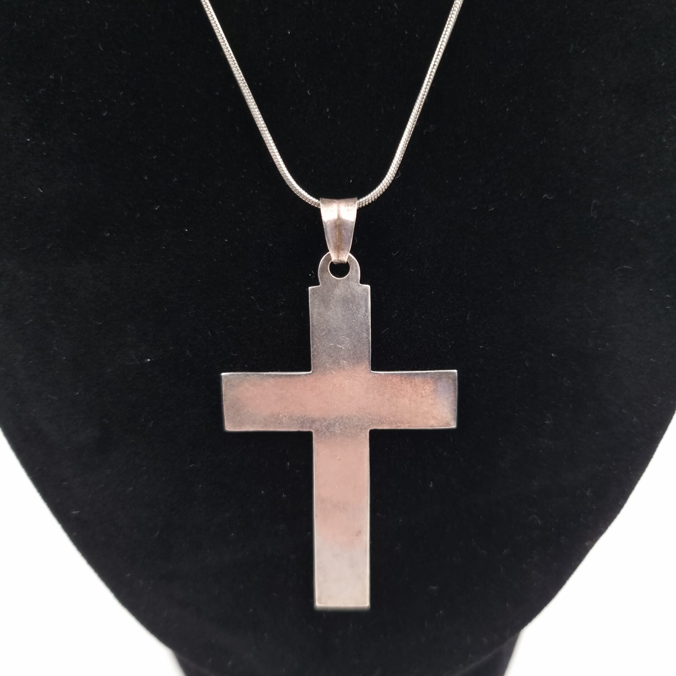 Large Silver Cross Pendant