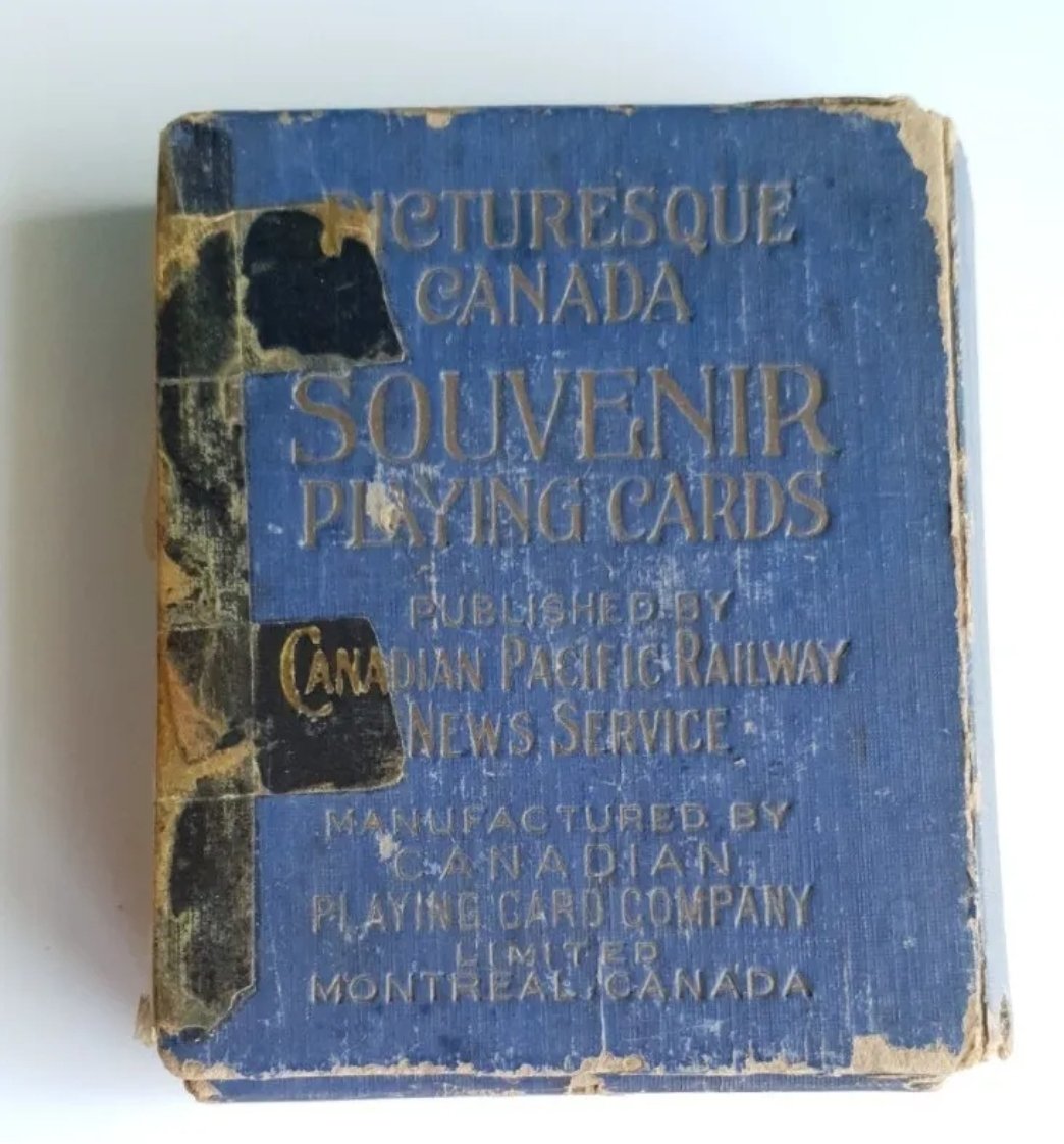Vintage Canadian Pacific Railway News Service Train Photo Souvenir Playing Cards - Image 2