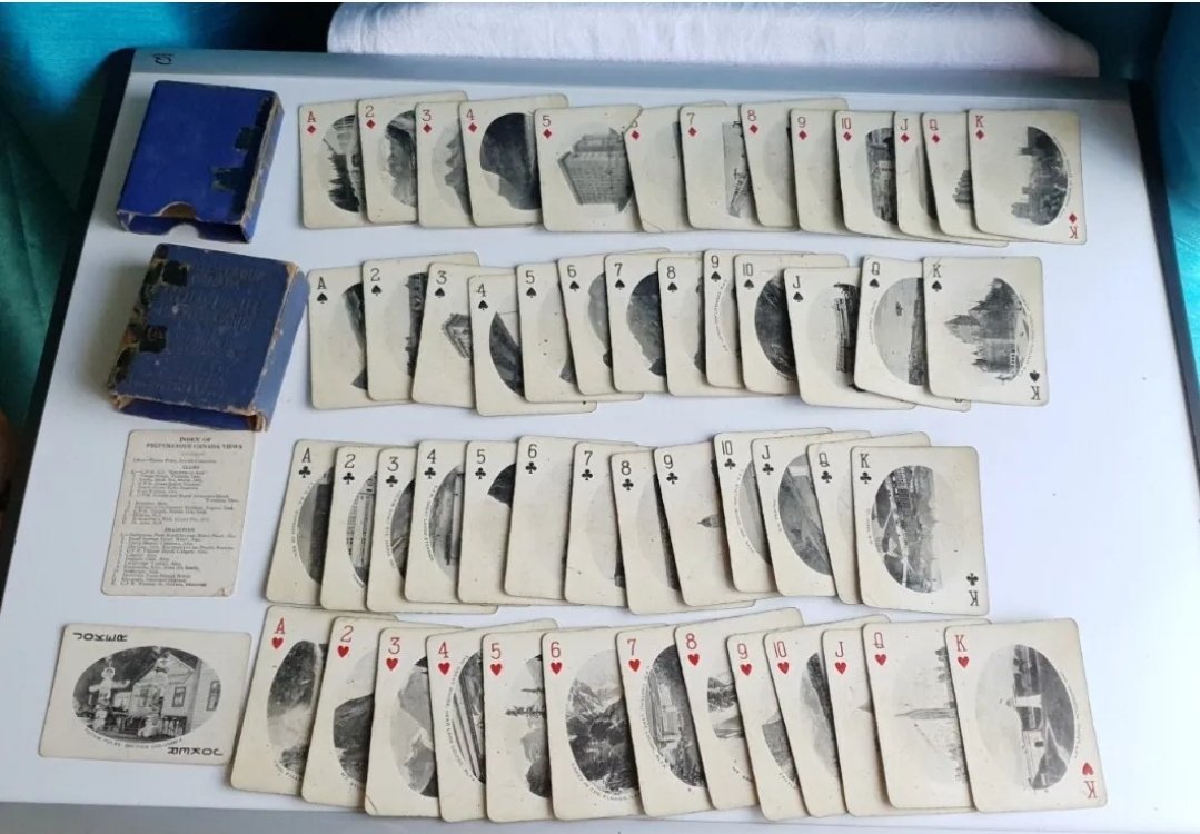 Vintage Canadian Pacific Railway News Service Train Photo Souvenir Playing Cards - Image 3