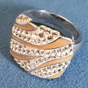 Statement Sterling Silver Crystal Ring