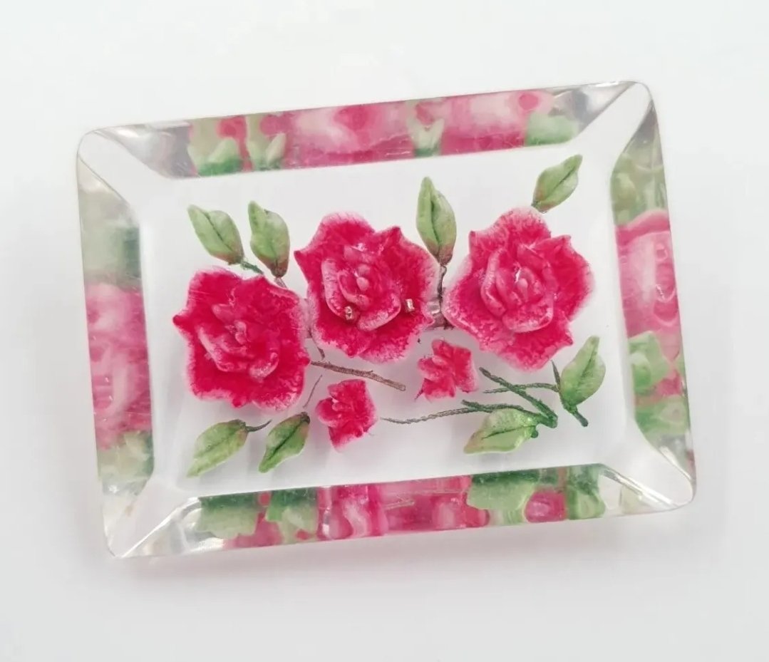 Vintage Lucite Brooch