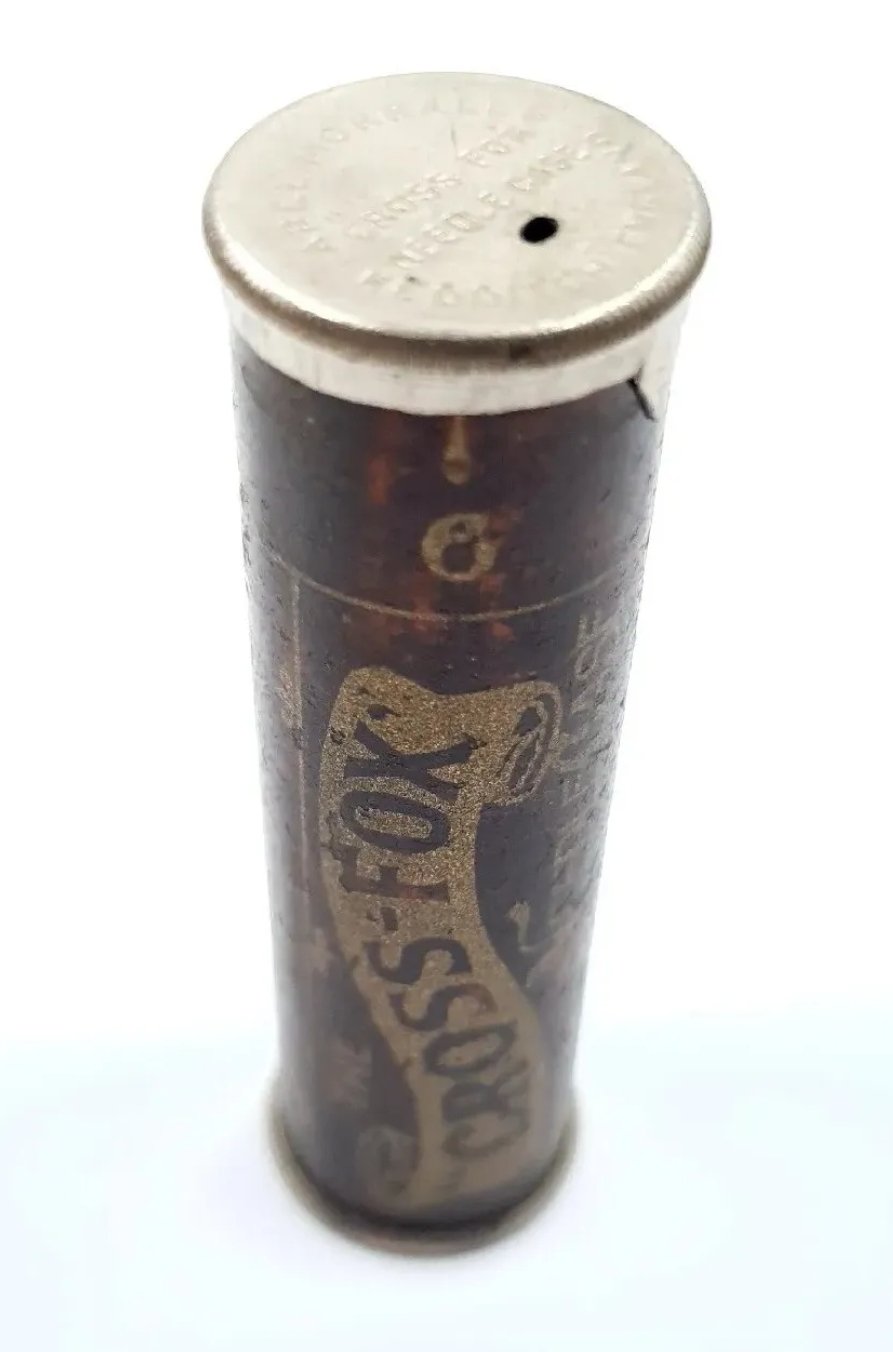 Victorian Cross Fox Needle Case Holder