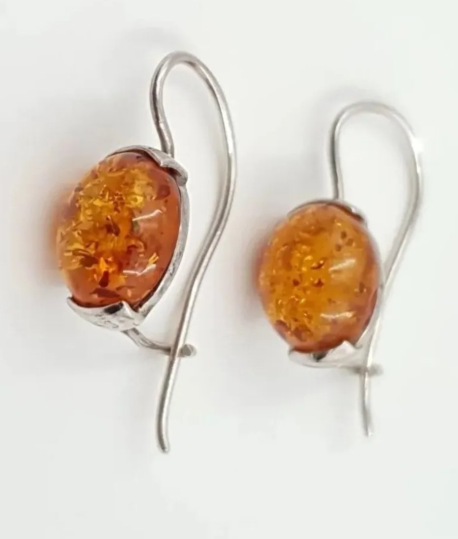 Amber Drop Earrings