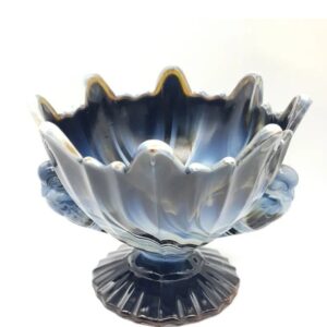 Slag Glass Bowl Two Pigeons