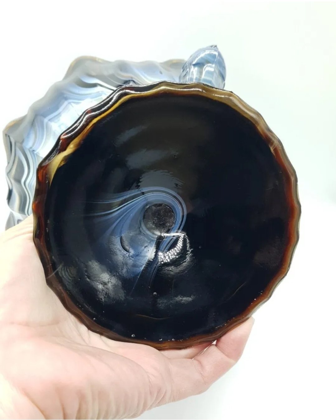 Slag Glass Bowl Two Pigeons Vintage STS Hrastnik Abel Zagreb - Image 5