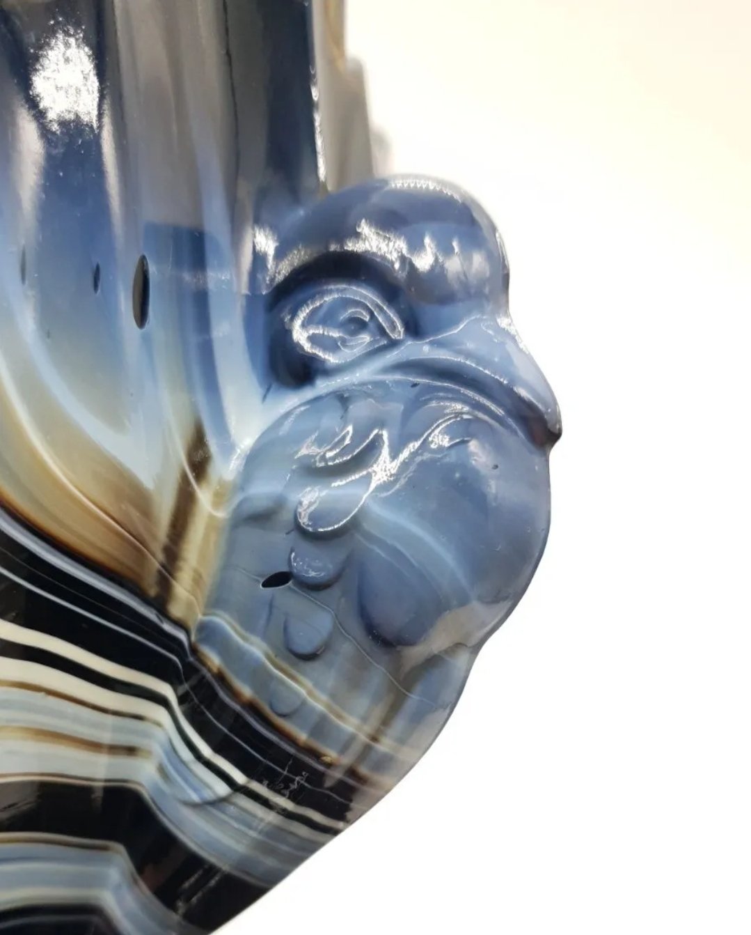 Slag Glass Bowl Two Pigeons Vintage STS Hrastnik Abel Zagreb - Image 3