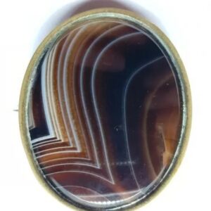 Victorian Banded Agate Brooch