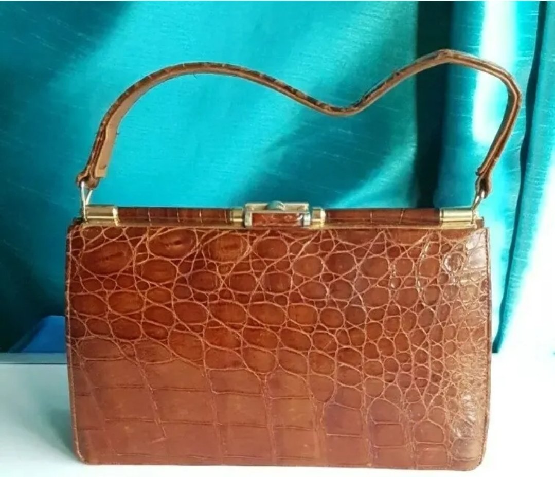 1950s Crocodile Leather Bag