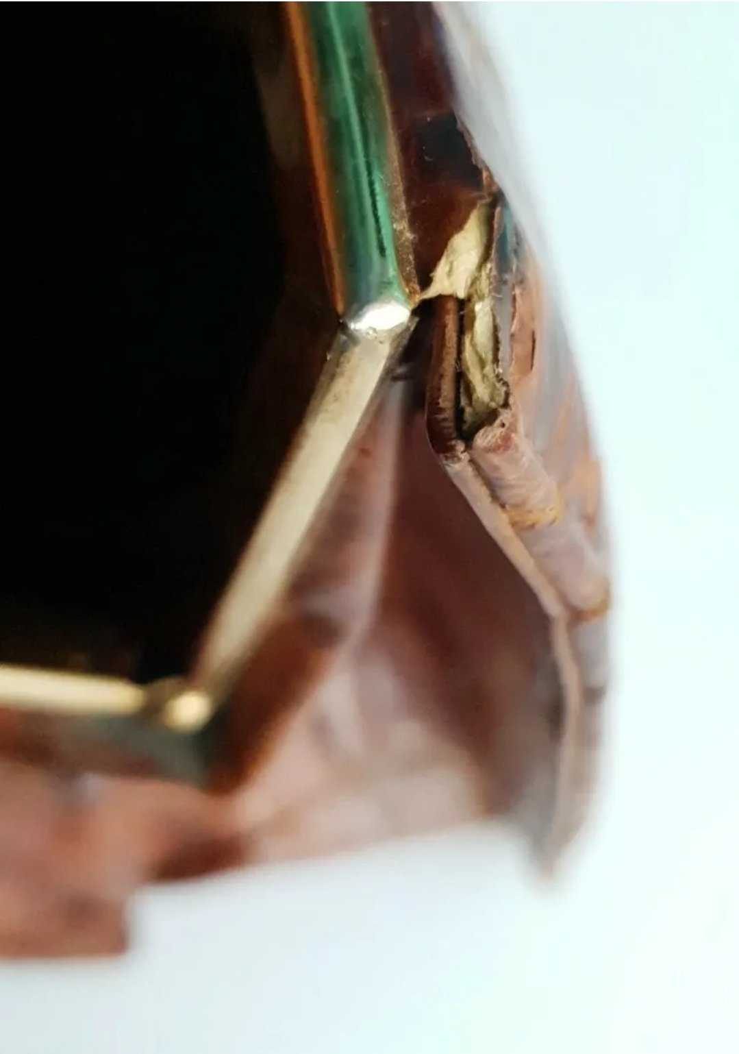 1950s Crocodile Leather Bag Made In Singapore | Vintage Frame Handbag - Image 7