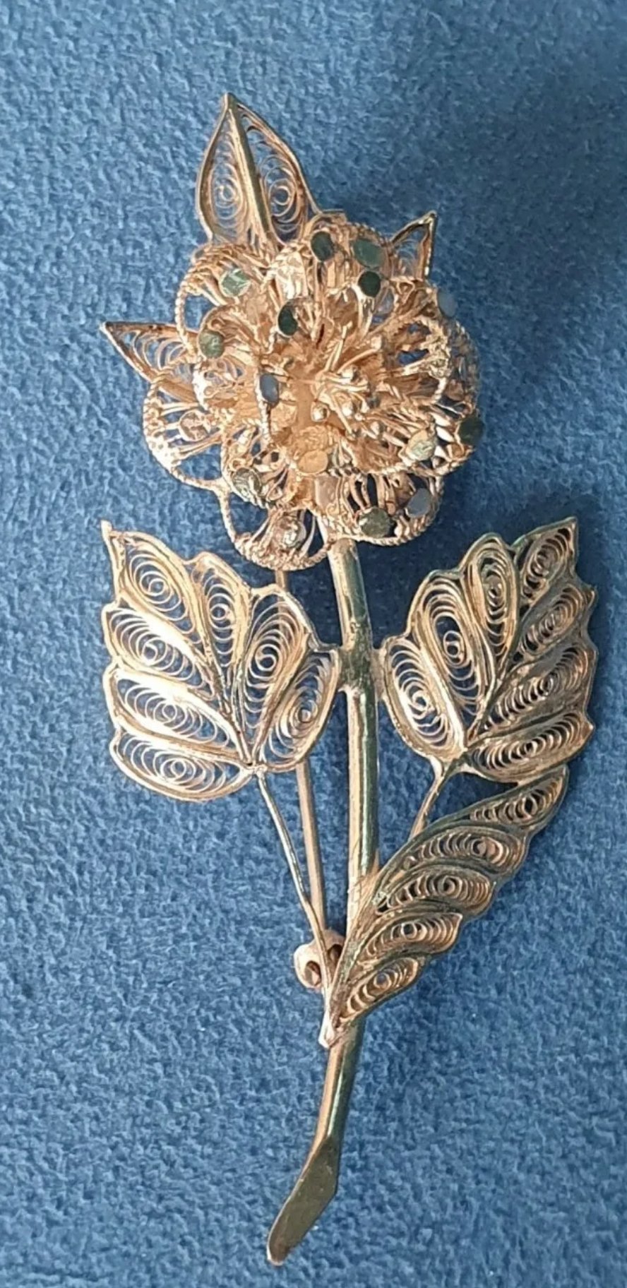 Large Filigree Silver Flower