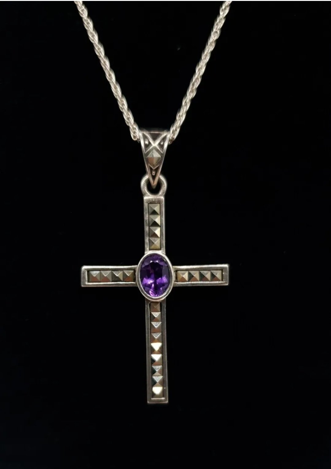 Amethyst Cross Pendant